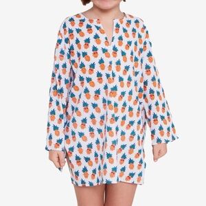New! Roberta Roller Rabbit Girls Pineapple Pina Colada Kurta Coverup Sz 6 $50